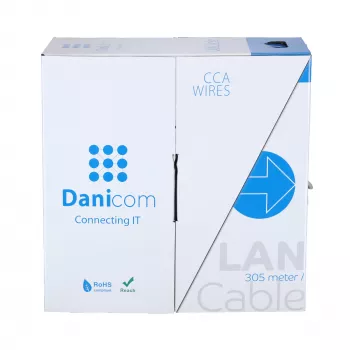 Cavo di rete DSIT CAT6 U/UTP 24/7 flessibile 305 m grigio CCA
