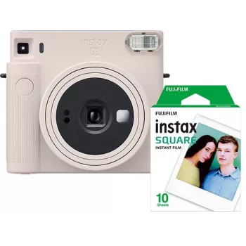 Fujifilm Instax Square SQ1 fotocamera istantanea con pellicola, bianco gesso (70100148677)