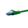Cavo patch Ethernet DSIT CAT6a U/UTP 100% rame, 10 m, verde, RJ45, 10Gbps, 500MHz, trefoli, guaina PVC