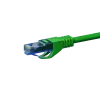 Cavo patch Ethernet DSIT CAT6a U/UTP 100% rame, 10 m, verde, RJ45, 10Gbps, 500MHz, trefoli, guaina PVC