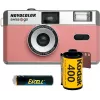 Swiss+Go Novocolor kit fotocamera analogica 35mm con flash, rosa (SWI401611)