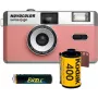Swiss+Go Novocolor kit fotocamera analogica 35mm con flash, rosa (SWI401611)