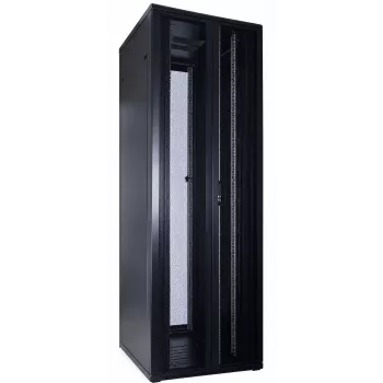 DSIT armadio rack 19 inch 47U con doppie porte perforate anteriore e posteriore, 800x1000x2250 mm, nero