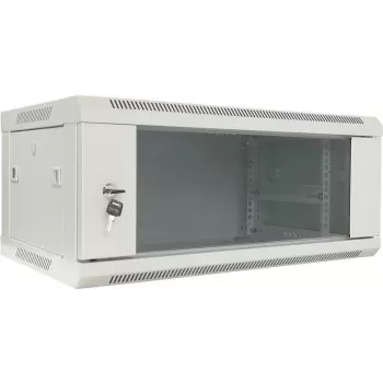 DSIT DS6404W Armadio server a parete 4U con porta in vetro, 600 x 450 x 280 mm, bianco