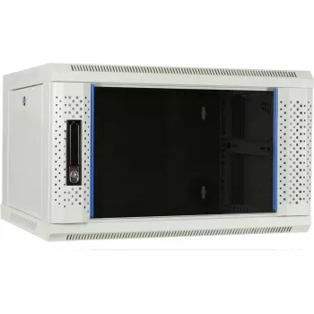 DSIT DS6404W Armadio server a parete 4U con porta in vetro, 600 x 450 x 280 mm, bianco