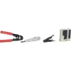 DSIT set di 9 utensili per installazione e riparazione di reti con pinza crimpatrice RJ45, tester per cavi, inseritore e custodia con zip (DC-TOOLSET)