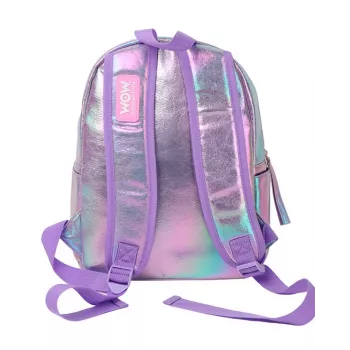 Holo Wow Zaino scolastico olografico per ragazze con pompon e spallacci regolabili WOW00048
