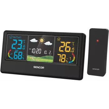 Sencor SWS 4100 B stazione meteo wireless con LCD a colori e sensore esterno