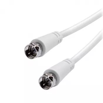 Vivanco VVSAT100MMW cavo coassiale per antenna satellitare 10m bianco connettore F maschio a connettore F maschio RG6 75 Ohm doppia schermatura