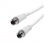 Vivanco VVSAT100MMW cavo coassiale per antenna satellitare 10m bianco connettore F maschio a connettore F maschio RG6 75 Ohm doppia schermatura