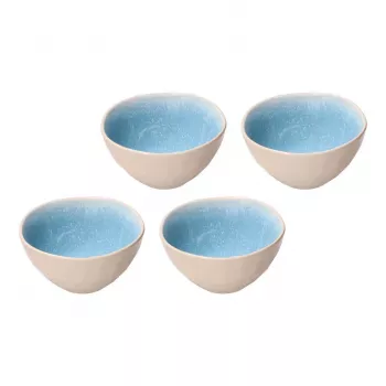 ROSE&TULIPANI Concerto Fuse Azzurro set con 4 ciotole medie 15 cm