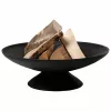 Fire Bowl L braciere in ghisa per esterno, 60 cm rotondo, per legna e carbone, nero