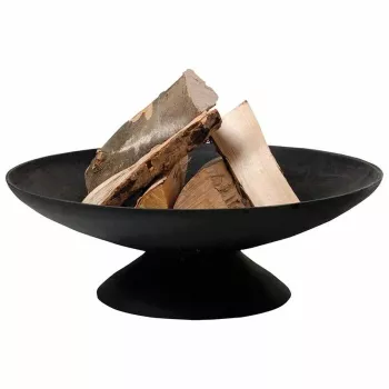 Fire Bowl L braciere in ghisa per esterno, 60 cm rotondo, per legna e carbone, nero