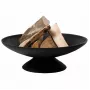 Fire Bowl L braciere in ghisa per esterno, 60 cm rotondo, per legna e carbone, nero