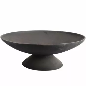Fire Bowl L braciere in ghisa per esterno, 60 cm rotondo, per legna e carbone, nero