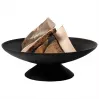 Fire Bowl L braciere in ghisa per esterno, 60 cm rotondo, per legna e carbone, nero