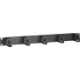 DSIT DS-1904 pannello di gestione cavi per rack 19 inch 1U con 5 ganci in metallo, nero