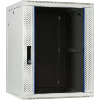 DSIT armadio rack server a parete 15U con porta in vetro, bianco, 600x600x770 mm