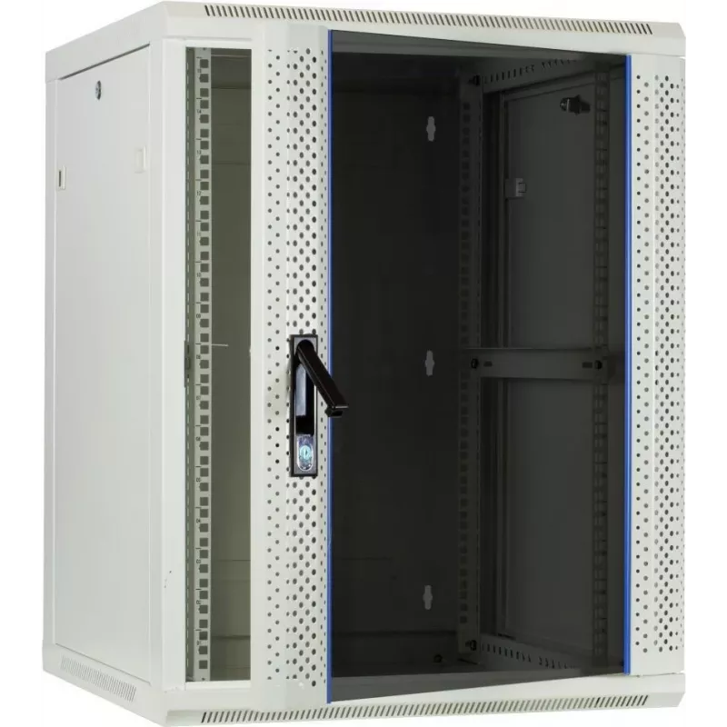 DSIT armadio rack server a parete 15U con porta in vetro, bianco, 600x600x770 mm