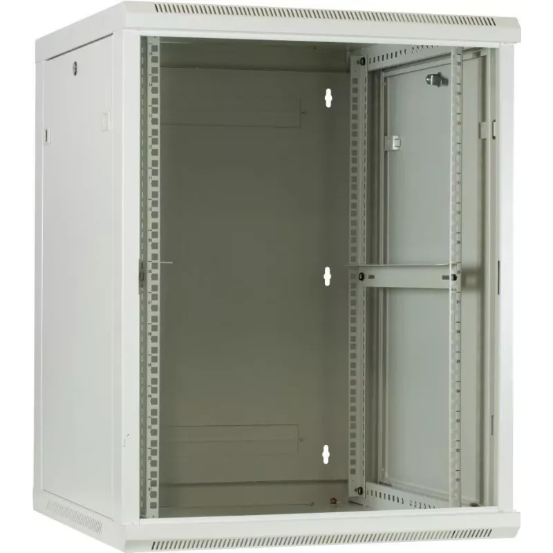 DSIT armadio rack server a parete 15U con porta in vetro, bianco, 600x600x770 mm