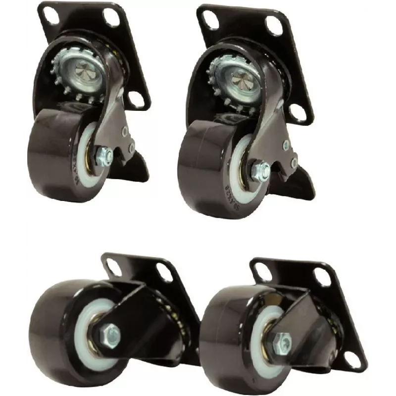 DSIT DS-Wielrem ruote per armadi server, 4 pezzi, 2 girevoli e 2 con freno
