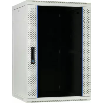 DSIT armadio server a parete 18U con porta in vetro, 600x600x900 mm, bianco