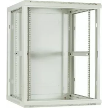 DSIT armadio server a parete 18U con porta in vetro, 600x600x900 mm, bianco