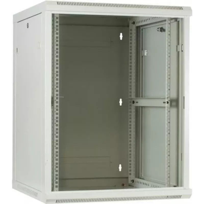 DSIT armadio server a parete 18U con porta in vetro, 600x600x900 mm, bianco