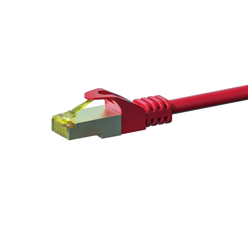 DSIT cavo di rete RJ45 S/FTP (PiMF) cavo patch Cat.7, rosso, 3 m (DC-75-030)