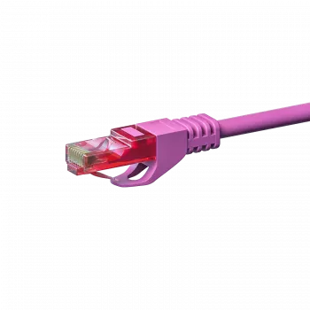 DSIT cavo patch Ethernet CAT6 U/UTP, 1 m, rosa, 100% rame, RJ45, 250 MHz, Gigabit