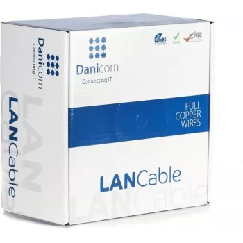 DSIT Danicom CAT7 S/FTP cavo di rete 100m conduttore massiccio LSZH Dca arancione