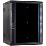 DSIT armadio server a parete 18U con porta in vetro temperato, reversibile, 600x600x900 mm, nero