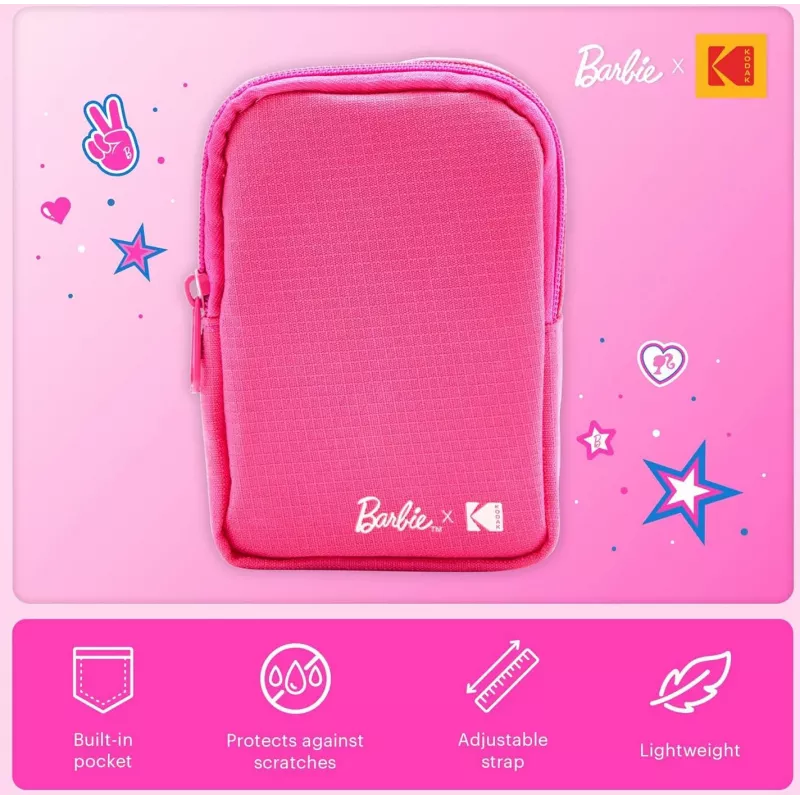 Kodak x Barbie custodia morbida con zip e tracolla per Printomatic e Step Slim, rosa (RODBCMPK)