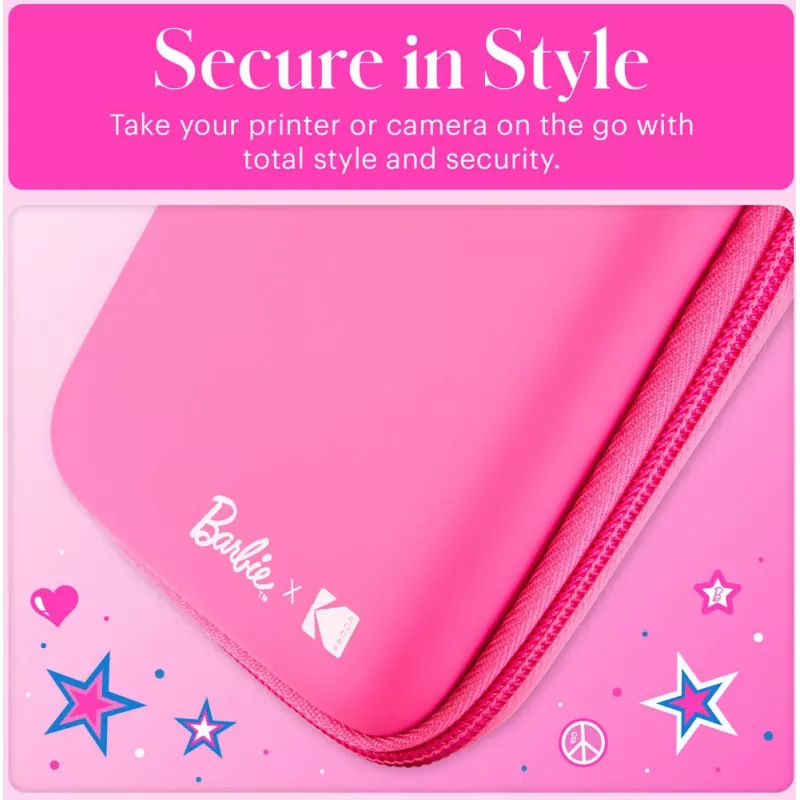 Kodak x Barbie custodia protettiva EVA con cinturino rimovibile e tasca a rete per Printomatic e Step Slim, rosa (RODBCEPK)