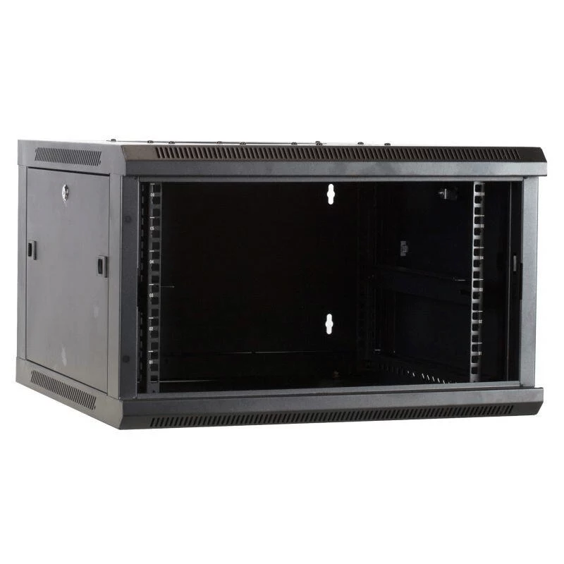 DSIT DS6604M armadio server a parete 4U con porta in metallo, 600 x 600 x 280 mm, nero