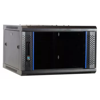 DSIT DS6604-F case server a parete 6U con porta in vetro, 600x450x320 mm, nero