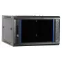 DSIT DS6604-F case server a parete 6U con porta in vetro, 600x450x320 mm, nero