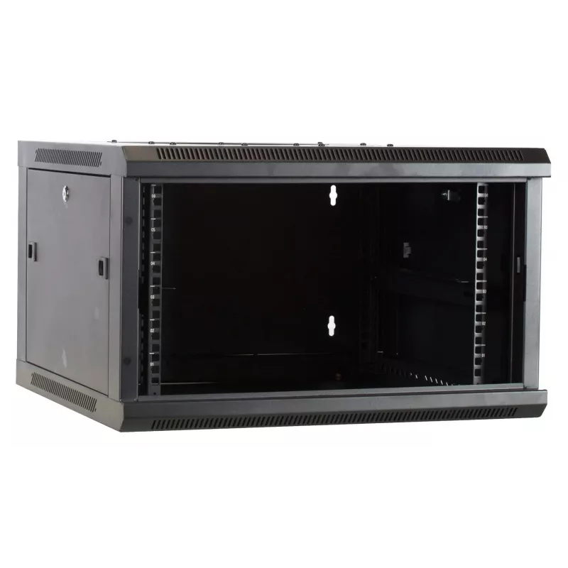 DSIT DS6604-F case server a parete 6U con porta in vetro, 600x450x320 mm, nero
