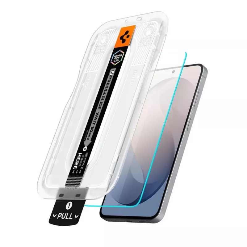 Spigen Glas.tR EZ Fit Pro AC confezione da 2 vetro temperato protezione display per Samsung Galaxy S26 FE - chiaro, durezza 9H, cornice di auto-allineamento