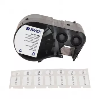 BRADY BMP51/BMP53/M511 etichette FreezerBondz - 25,40 mm x 12,70 mm, bianco, opaco, acrilico permanente, 2500 etichette/rotolo (B-490)