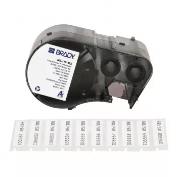 BRADY FreezerBondz B-490 etichette in poliestere per BMP21-PLUS, M210, M211 - 19,05 mm x 6,4 m, bianco, acrilico permanente, trasferimento termico, criogenico e laboratorio