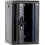 DSIT rack server da parete 9U 10 pollici con porta in vetro, 312x310x486 mm, nero