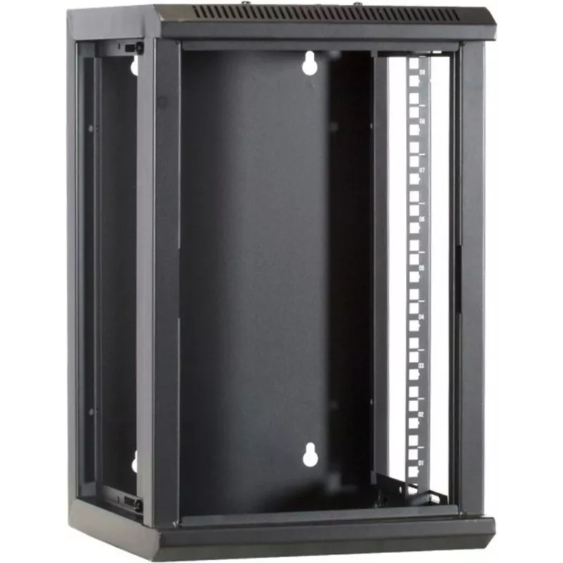 DSIT rack server da parete 9U 10 pollici con porta in vetro, 312x310x486 mm, nero