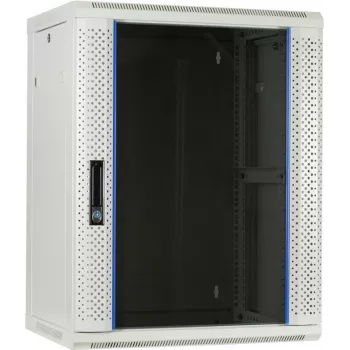 Armadio server a parete DSIT 15U con porta in vetro, bianco, 600x450x770 mm (DS6415W)