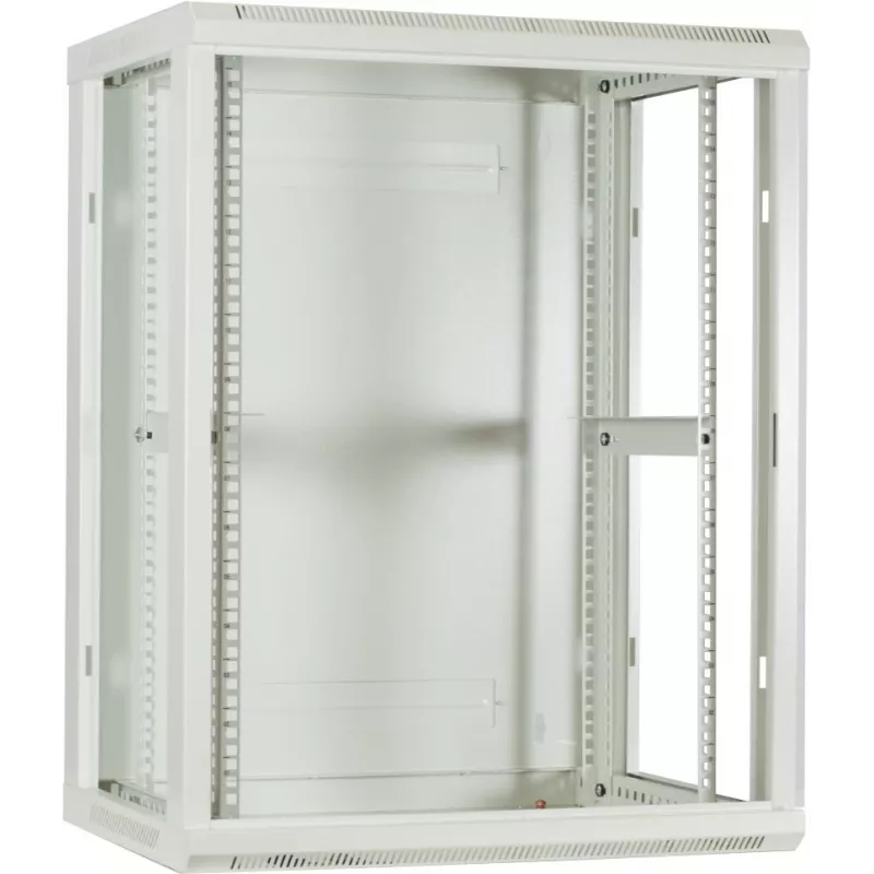 Armadio server a parete DSIT 15U con porta in vetro, bianco, 600x450x770 mm (DS6415W)