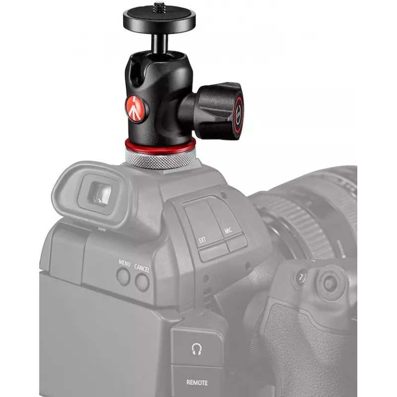 Testa a sfera Manfrotto MH492LCD-BH per slitta flash fotocamera, nero