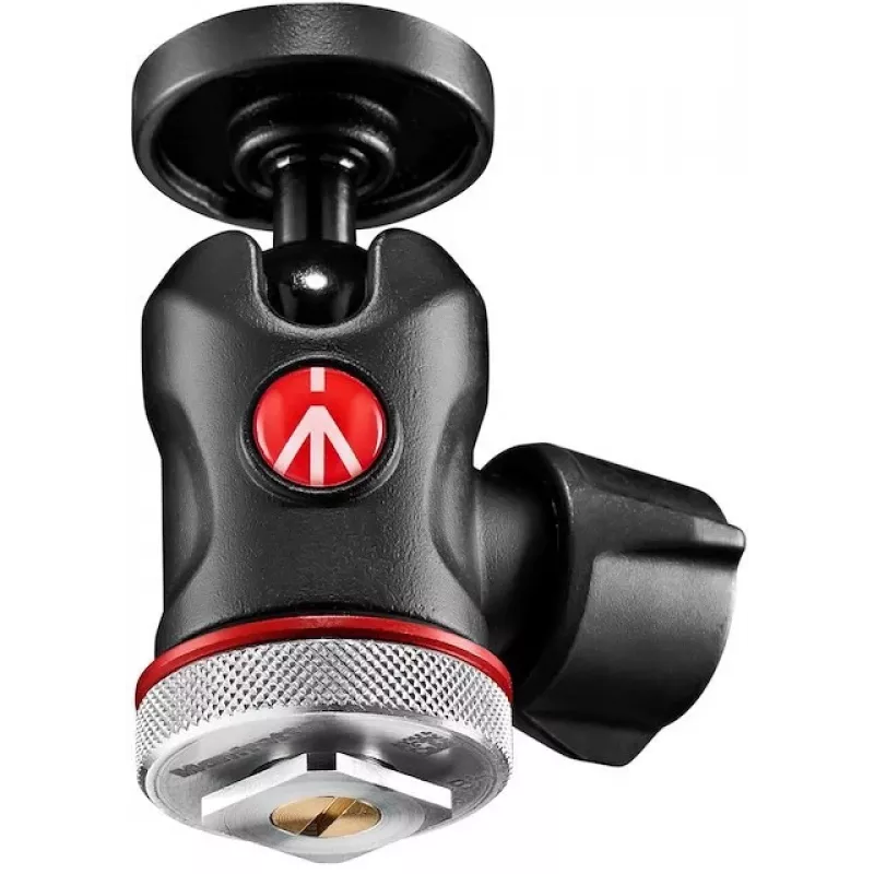 Testa a sfera Manfrotto MH492LCD-BH per slitta flash fotocamera, nero