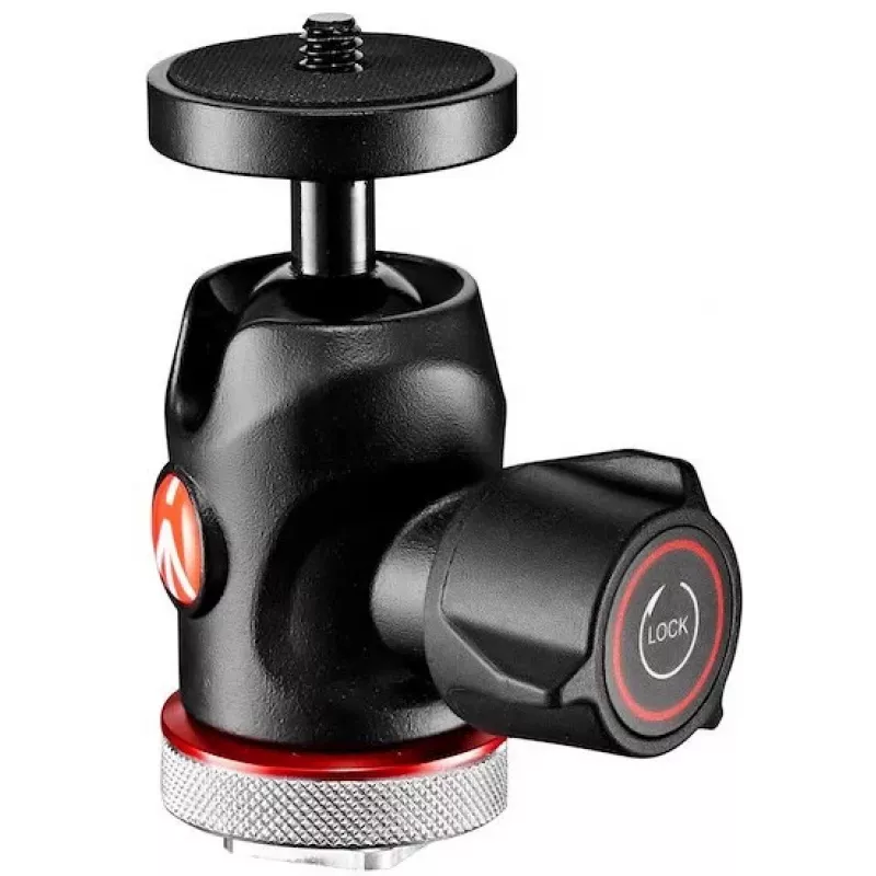 Testa a sfera Manfrotto MH492LCD-BH per slitta flash fotocamera, nero