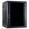 Armadio server a parete reversibile DSIT DS6615-DOUBLE con porta in vetro, larghezza 600 mm