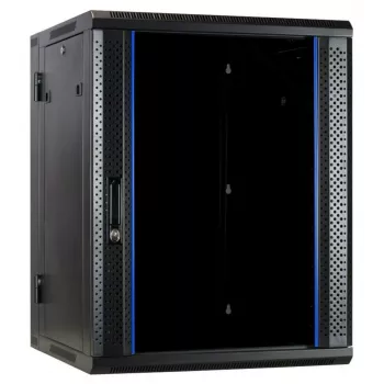 Armadio server a parete reversibile DSIT DS6615-DOUBLE con porta in vetro, larghezza 600 mm